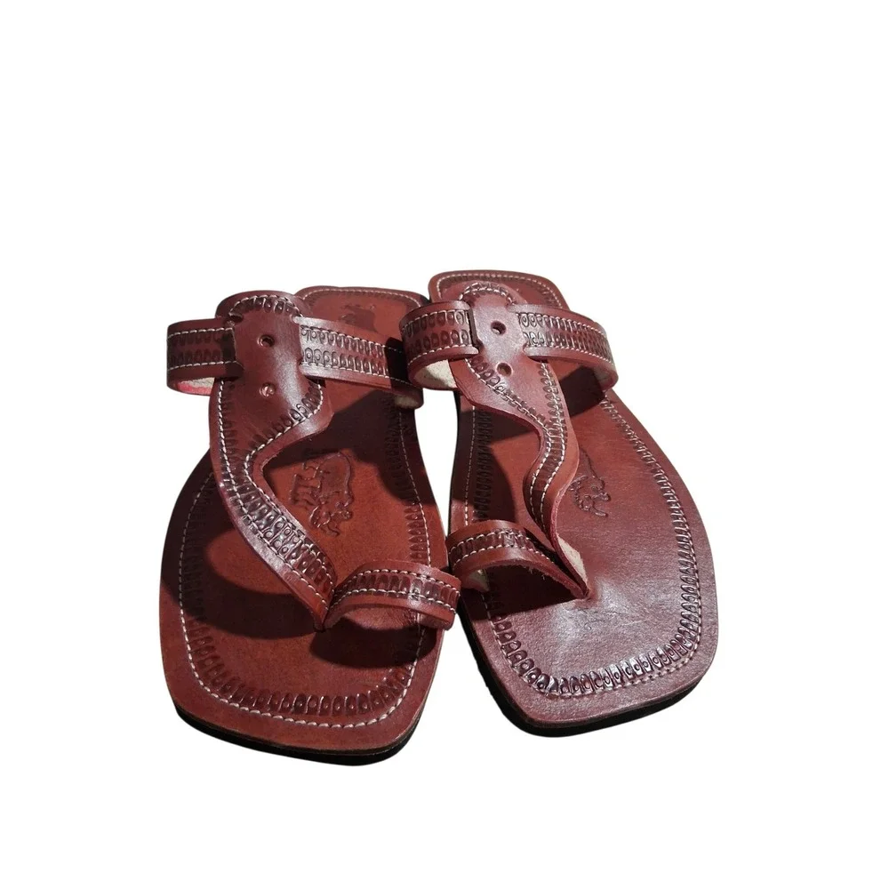 Maasai Hand Crafted Leather Men's size 12 (46) African Summer Heat Beach Sandals